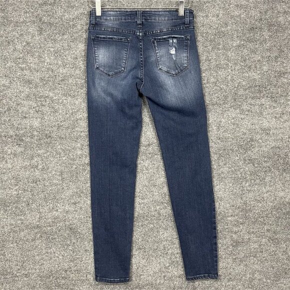 KanCan Jeans Womens 7 27 Blue Distressed Cotton Stretch Denim Style KC11014 - Picture 6 of 16